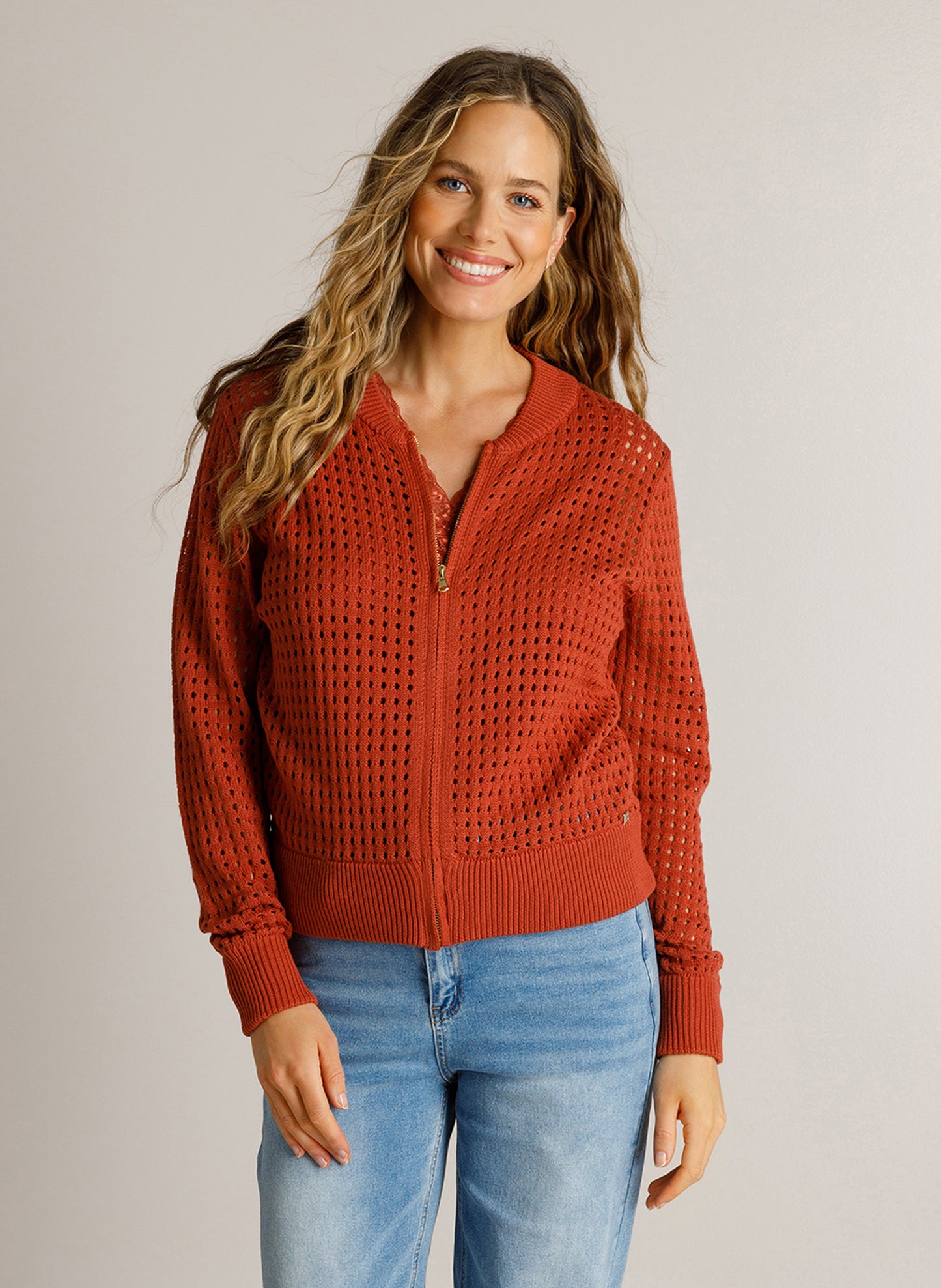 Ivy Beau vest roest rood model Danice barn red 