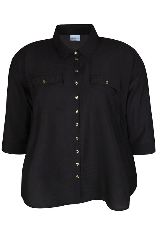 Zhenzi blouse zwart model Mari 841