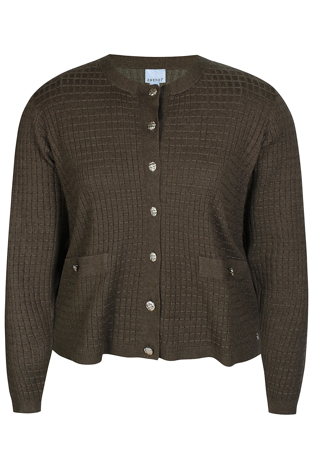 Zhenzi vest groen met structuur model Kogle 200996