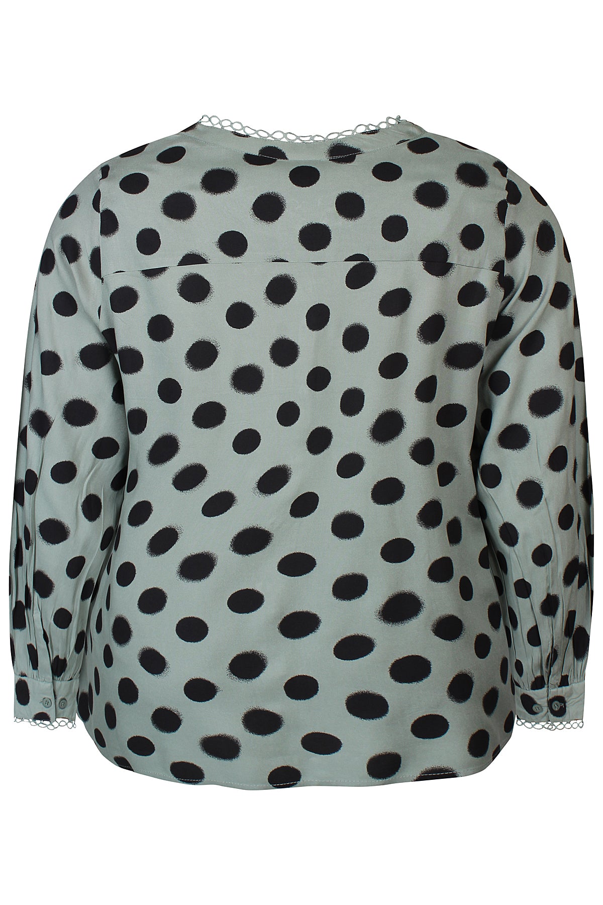 Zhenzi blouse groen met zwarte stip model Alora 1193