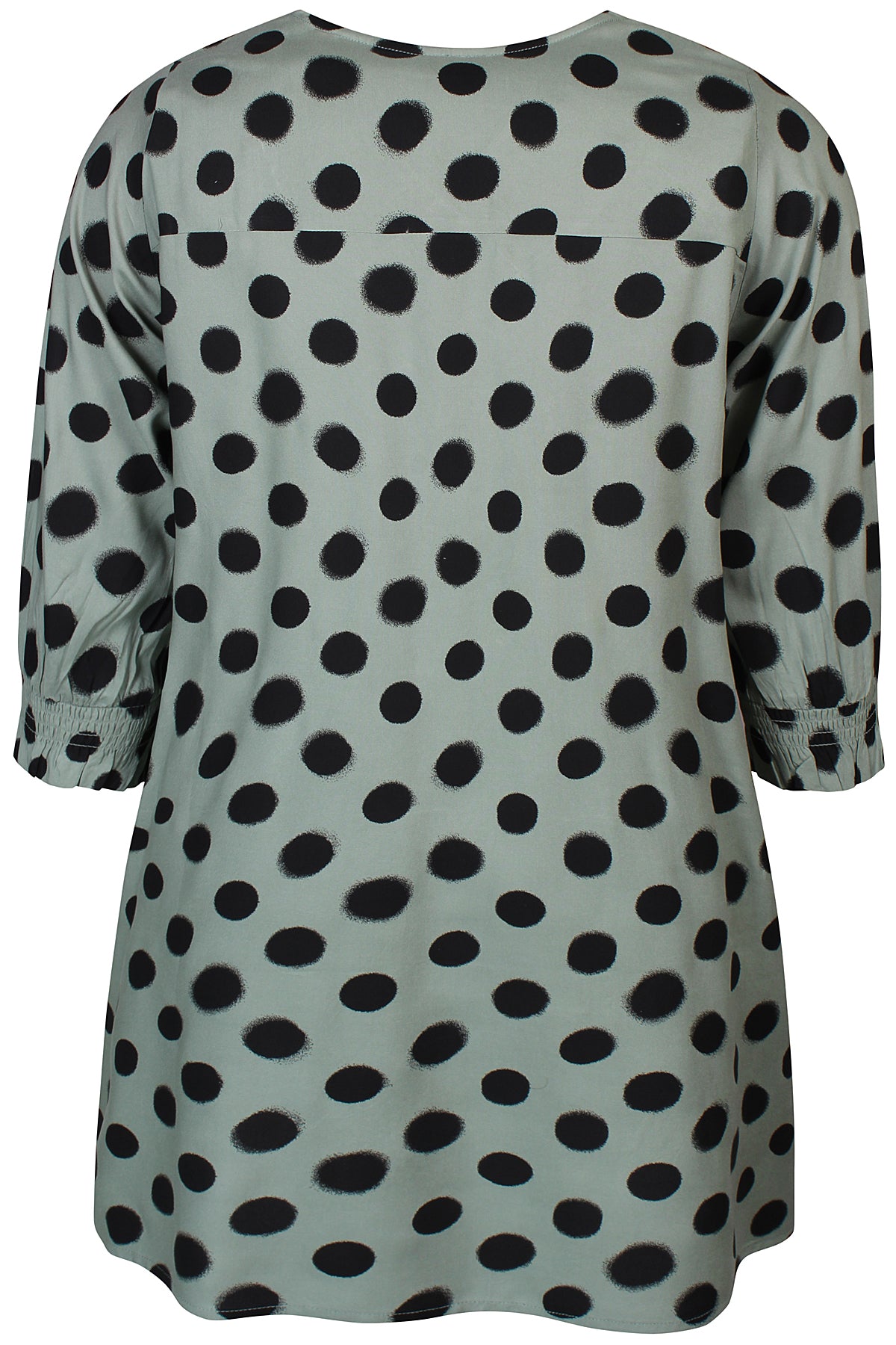 Zhenzi tuniek groen met zwarte stip model Alora 1194