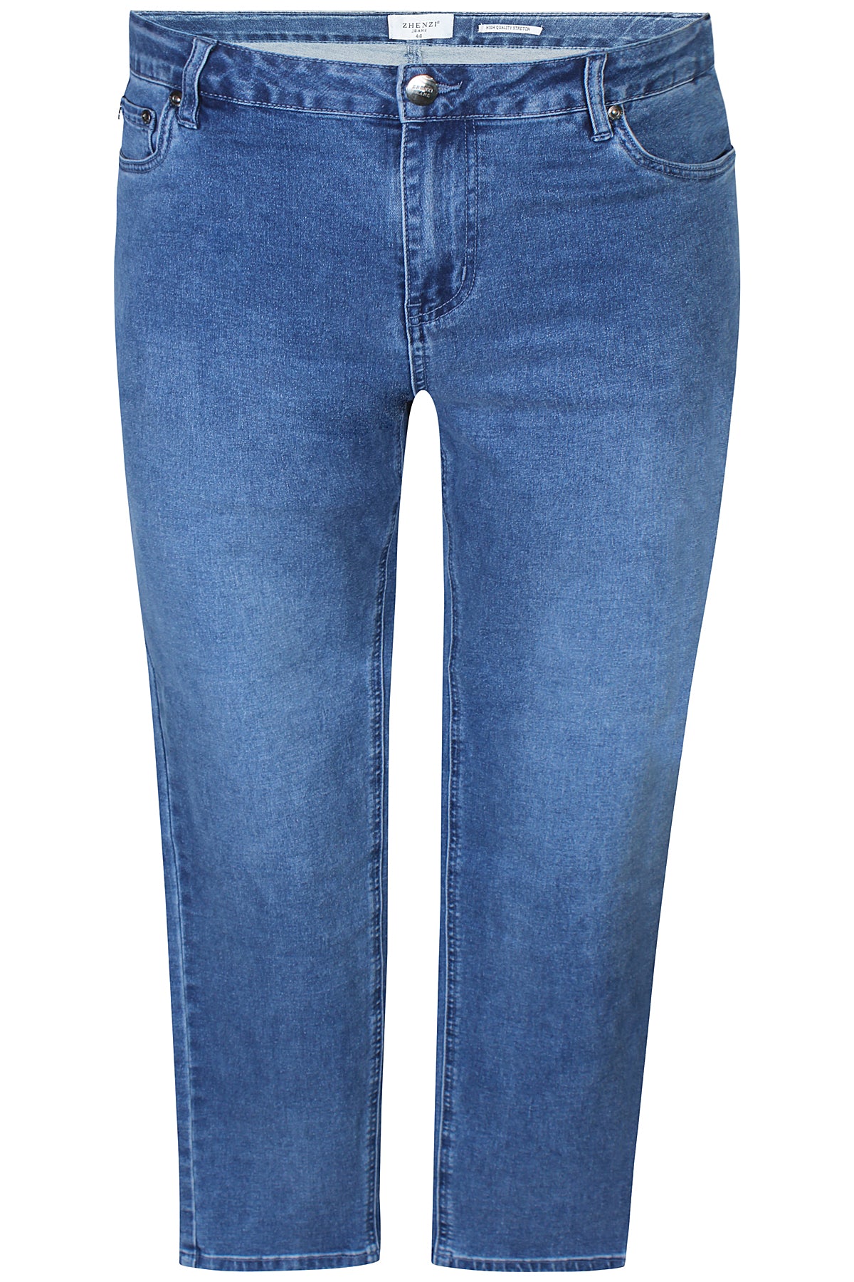 Zhenzi jeans blauw slimfit leg model Stomp 120 fit pants 
