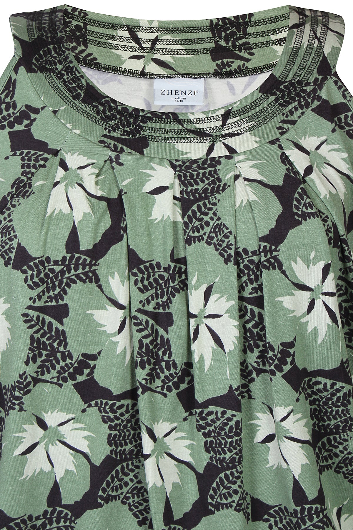 Zhenzi top groen met print model Cindy 201272
