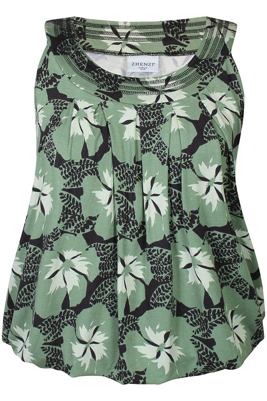 Zhenzi top groen met print model Cindy 201272