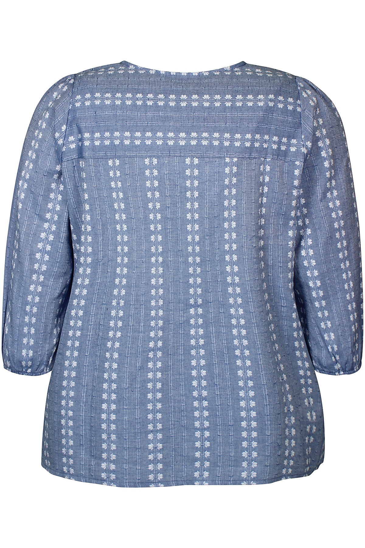 Zhenzi blouse blauw met witte print model Haley 201321