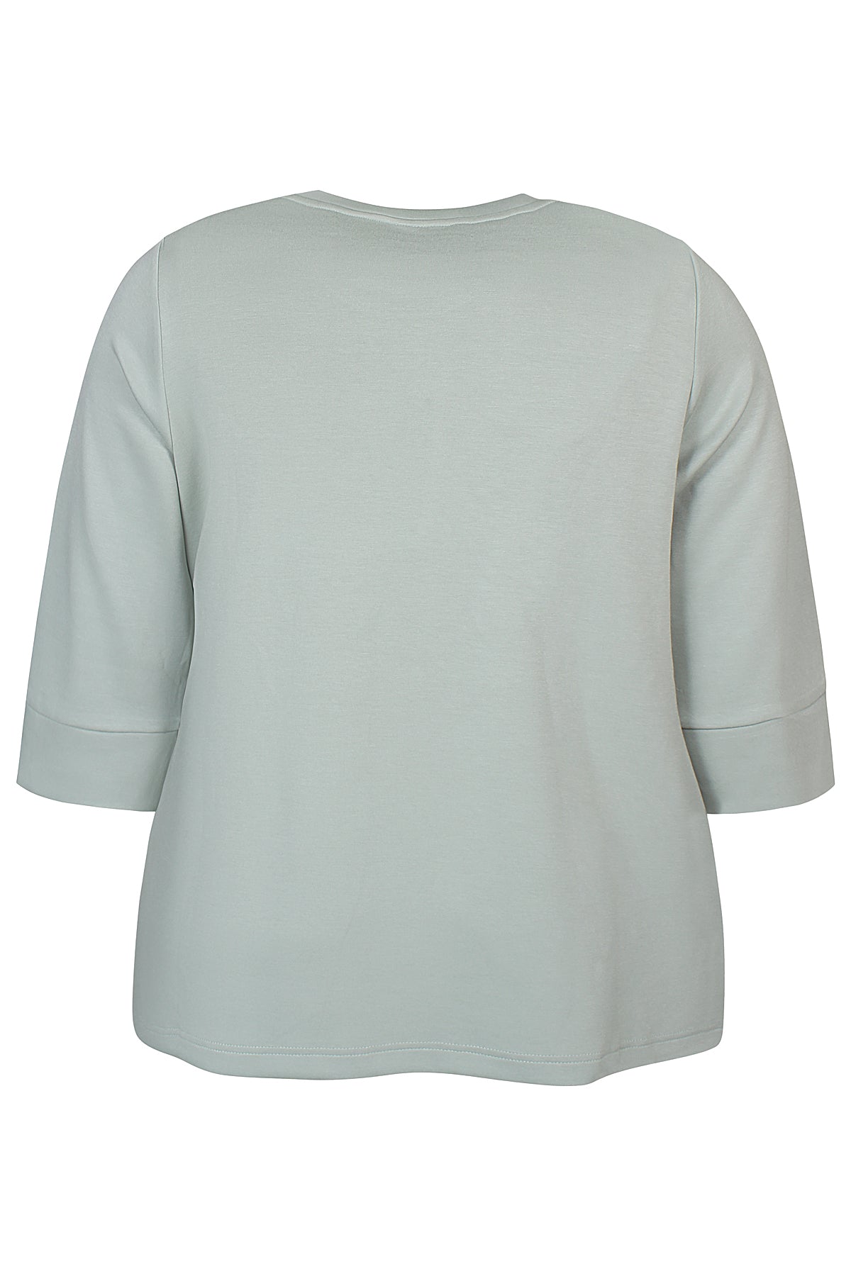 Zhenzi shirt groen met strik detail driekwart mouw model 201333 Mya