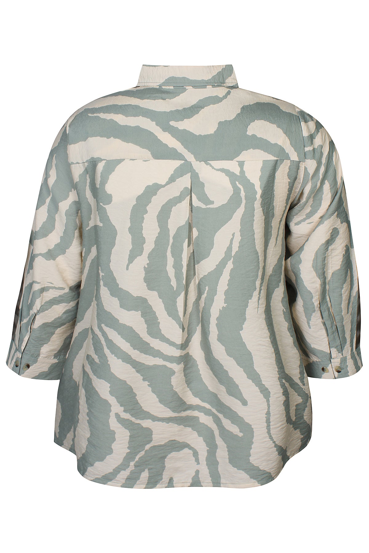 Zhenzi blouse groen zandkleur print model jaeda 1373