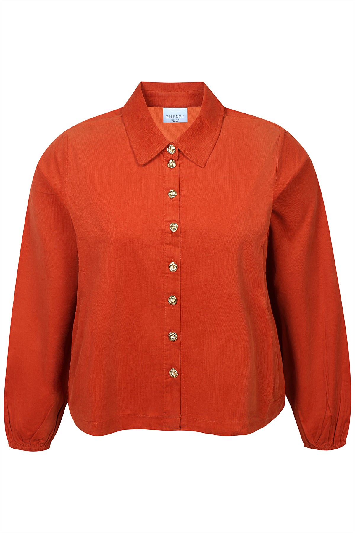 Zhenzi jasje oranje baby rib model Laney blouse jaket 1474 warm blush