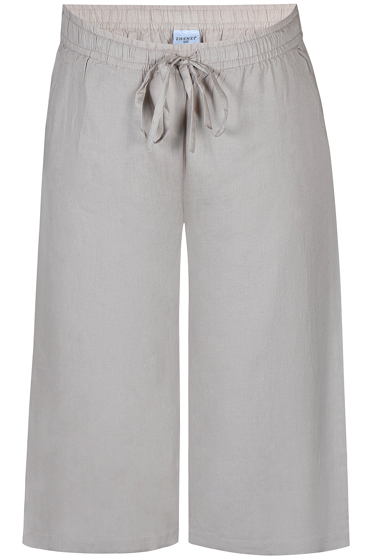 Zhenzi broek zandkleur model Hyla 201485 7/8 lengte