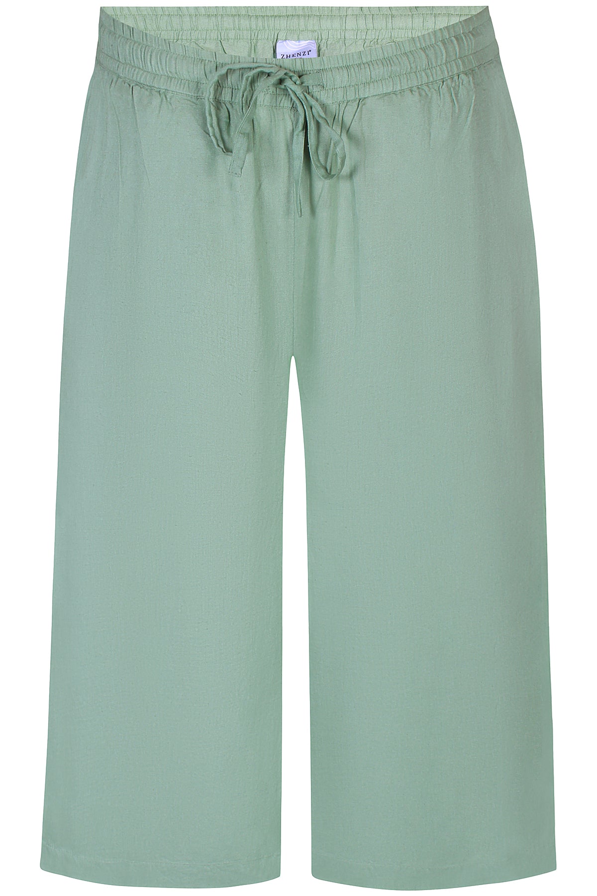 Zhenzi broek groen wijd capri model Hyla 1485