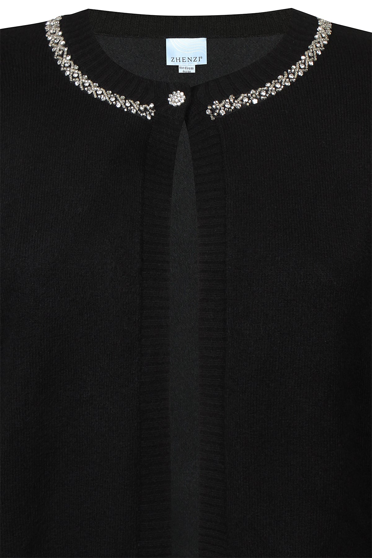Zhenzi vest zwart met strass model Elga black