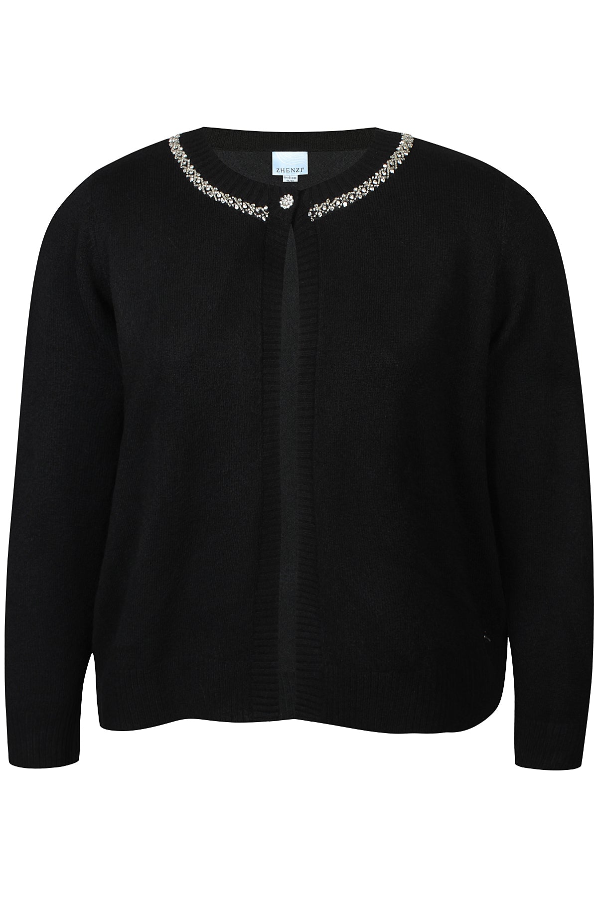 Zhenzi vest zwart met strass model Elga black