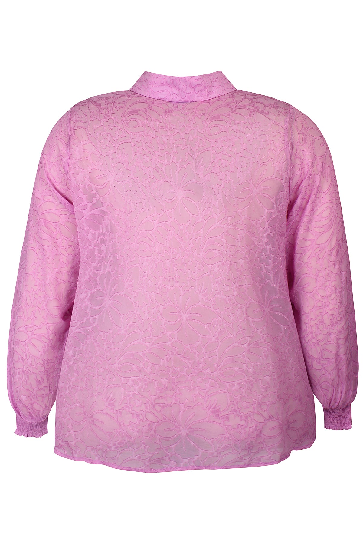 Zhenzi blouse roze met print licht doorschijnend model Marin Pink