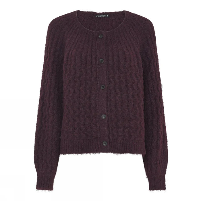 Soulmate vest bordeaux rood model Anniken 2 dark wine