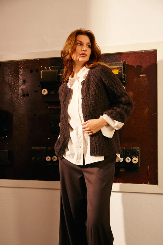 Soulmate vest bordeaux rood model Anniken 2 dark wine