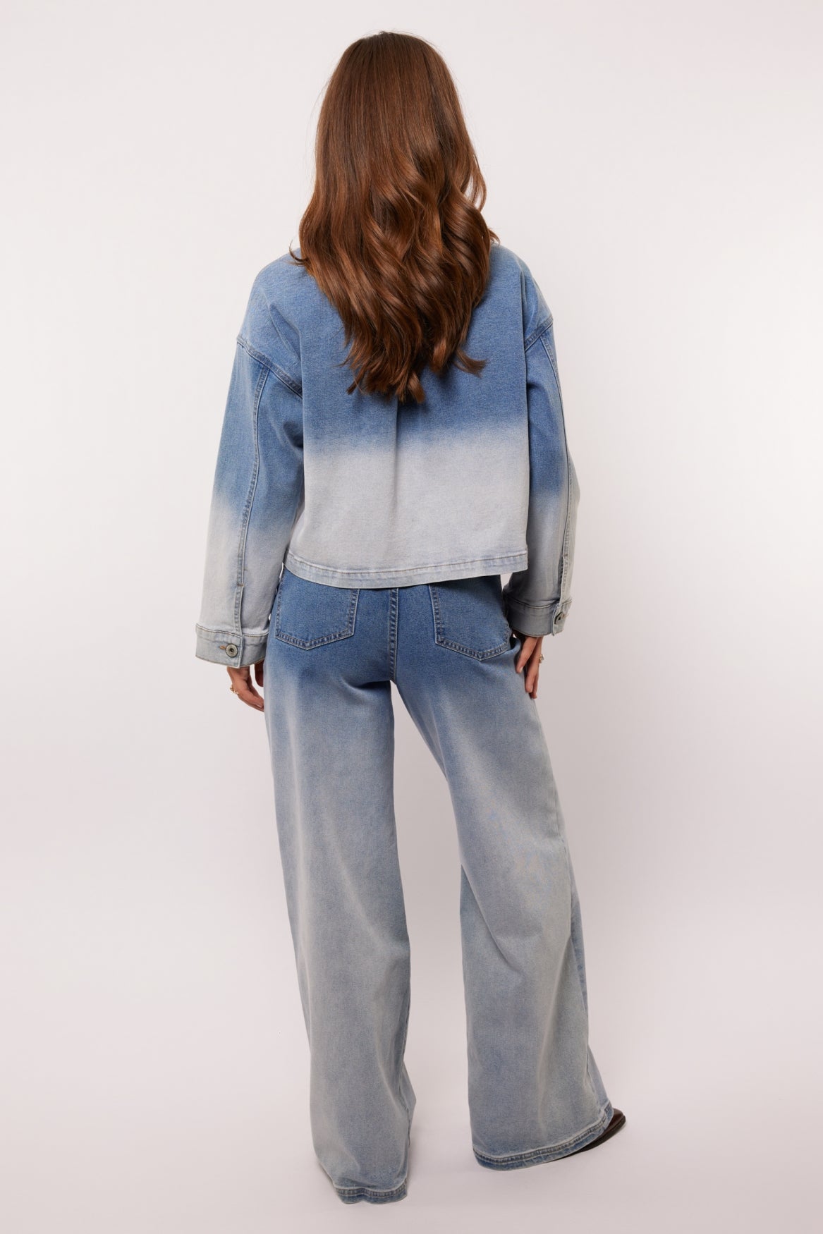Fluresk jeans blauw model adalaine pants dip dye