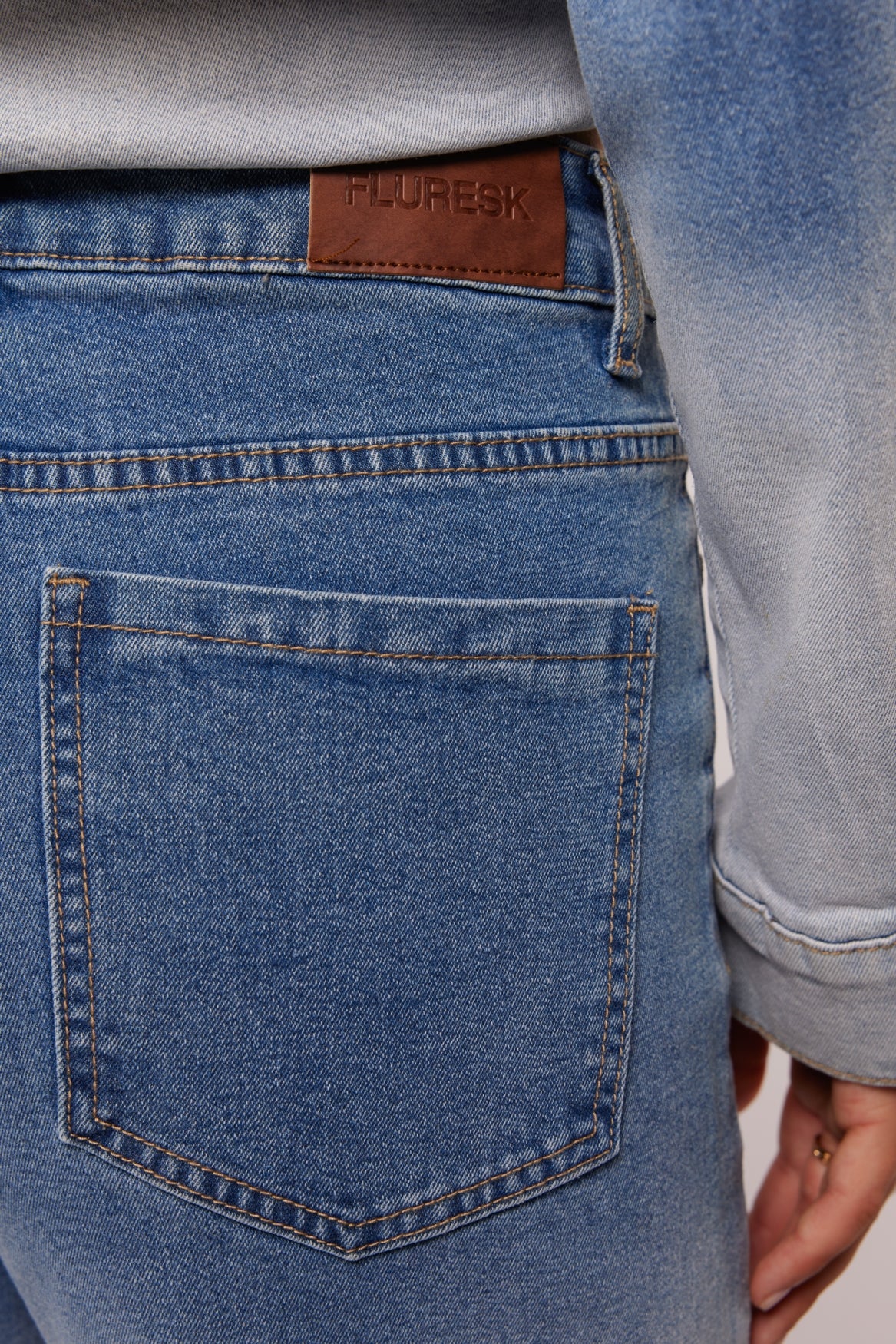 Fluresk jeans blauw model adalaine pants dip dye