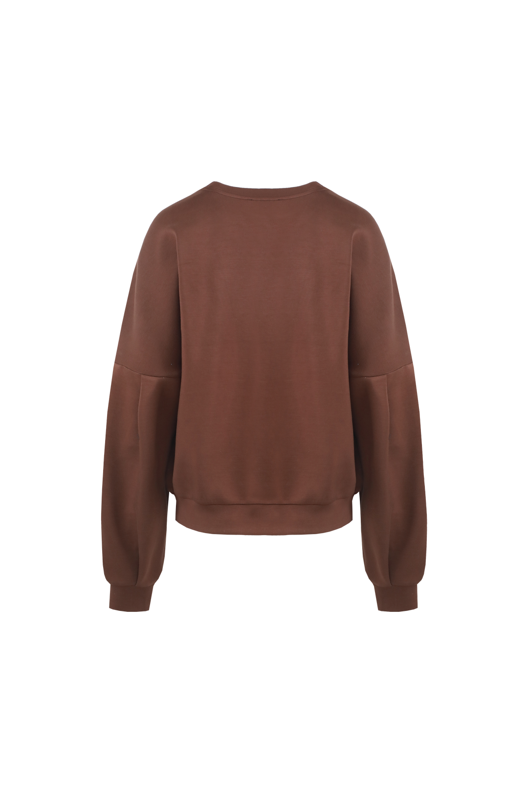 Fluresk sweater bruin met wit detail model Keilani mocha brown
