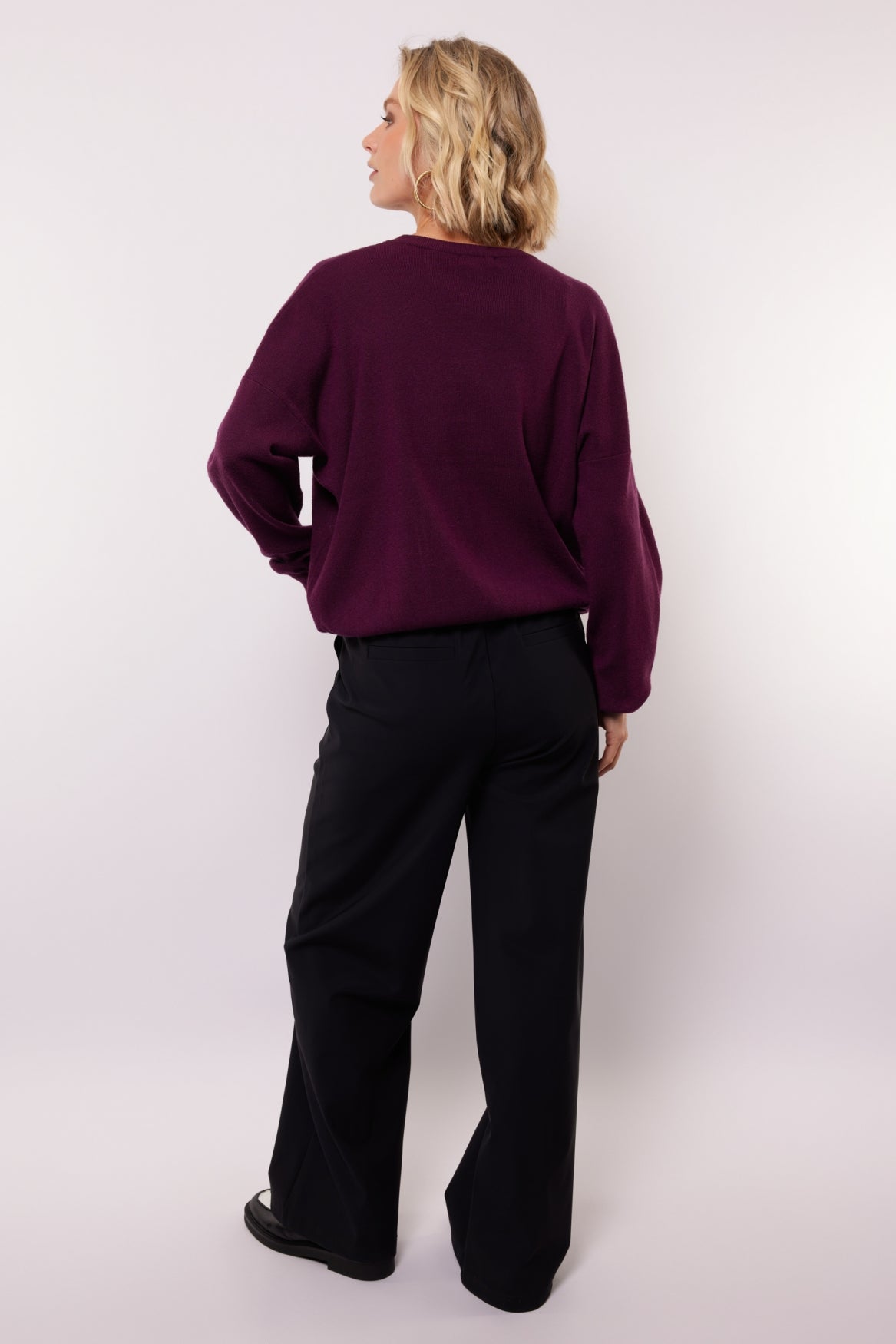 Fluresk pantalon zwart travel stof model Samara black pants