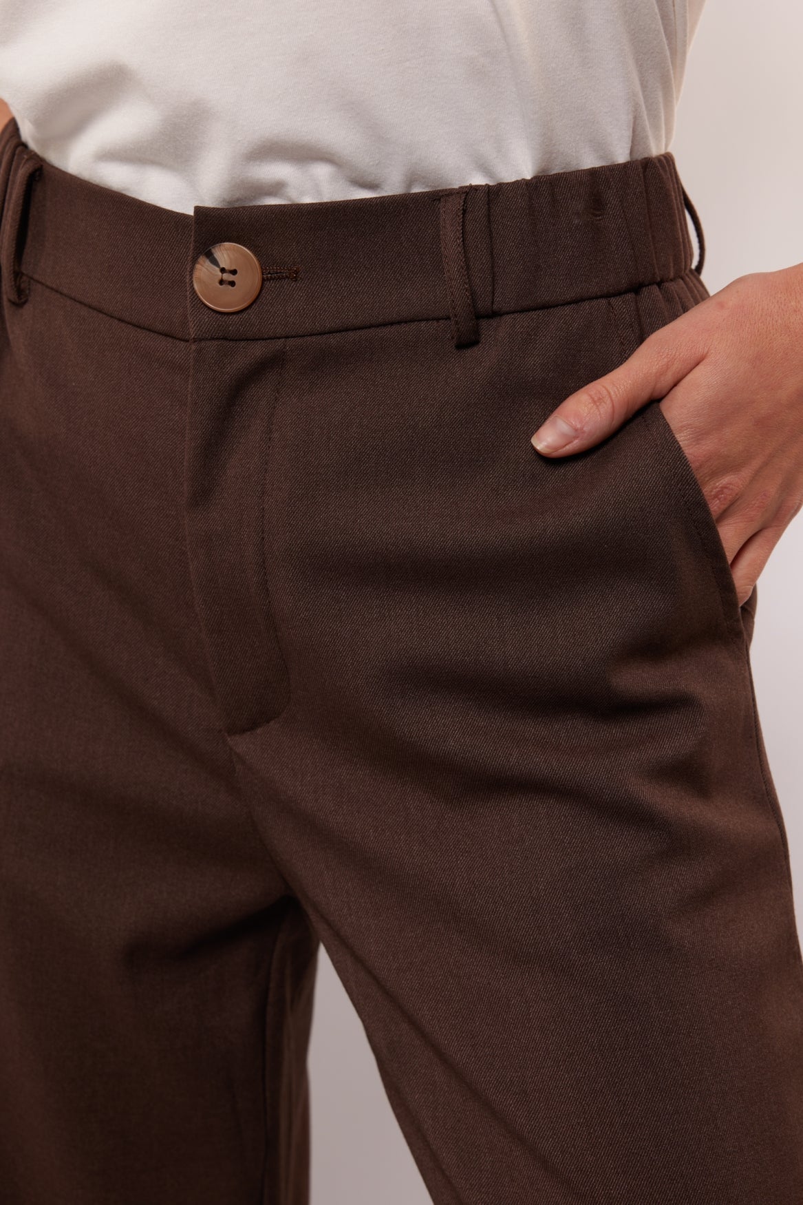 Fluresk broek bruin model Anthea pantalon mocha brow