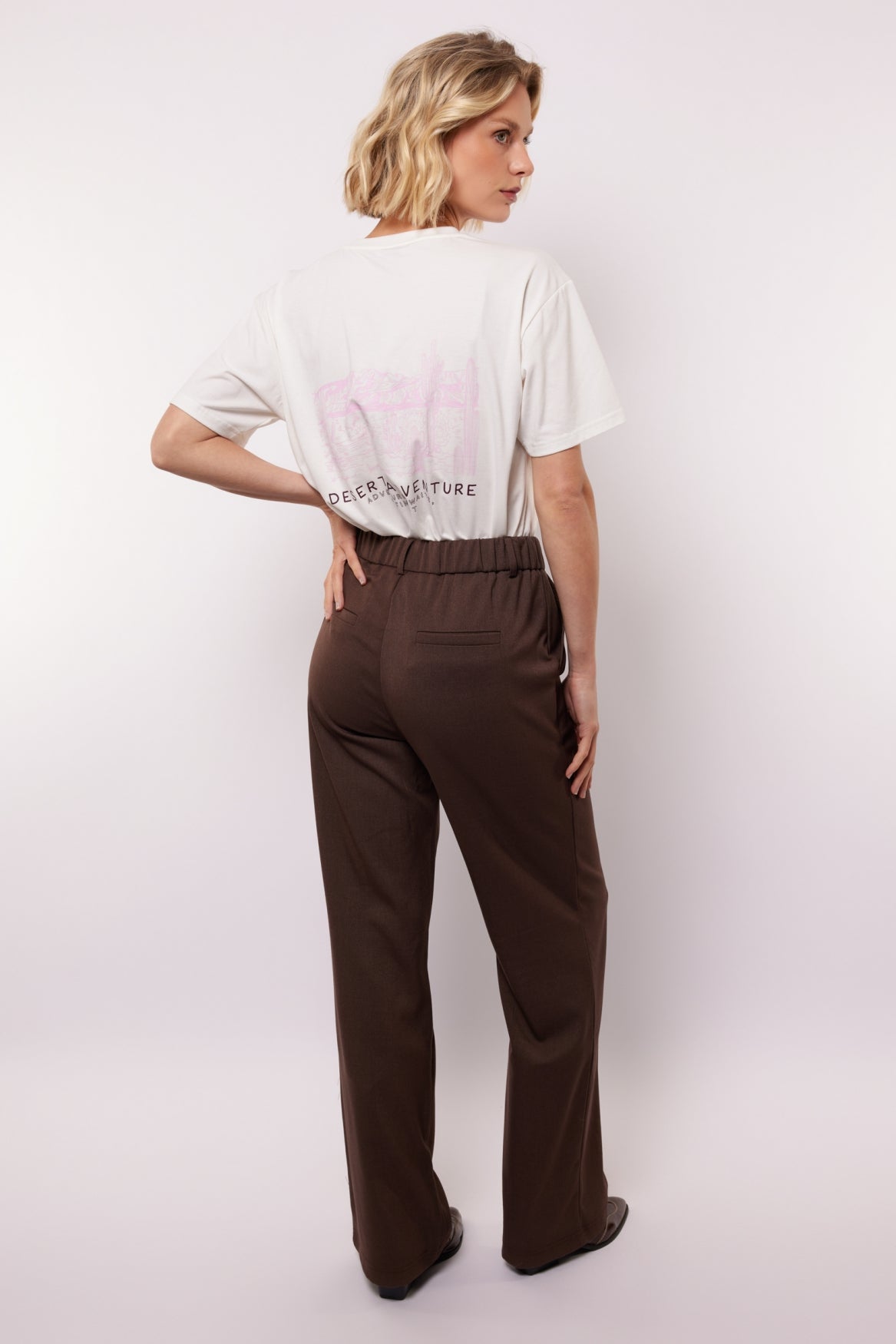 Fluresk broek bruin model Anthea pantalon mocha brow