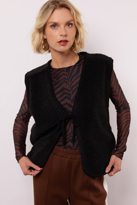 Fluresk gilet teddy zwart model Roswyn black