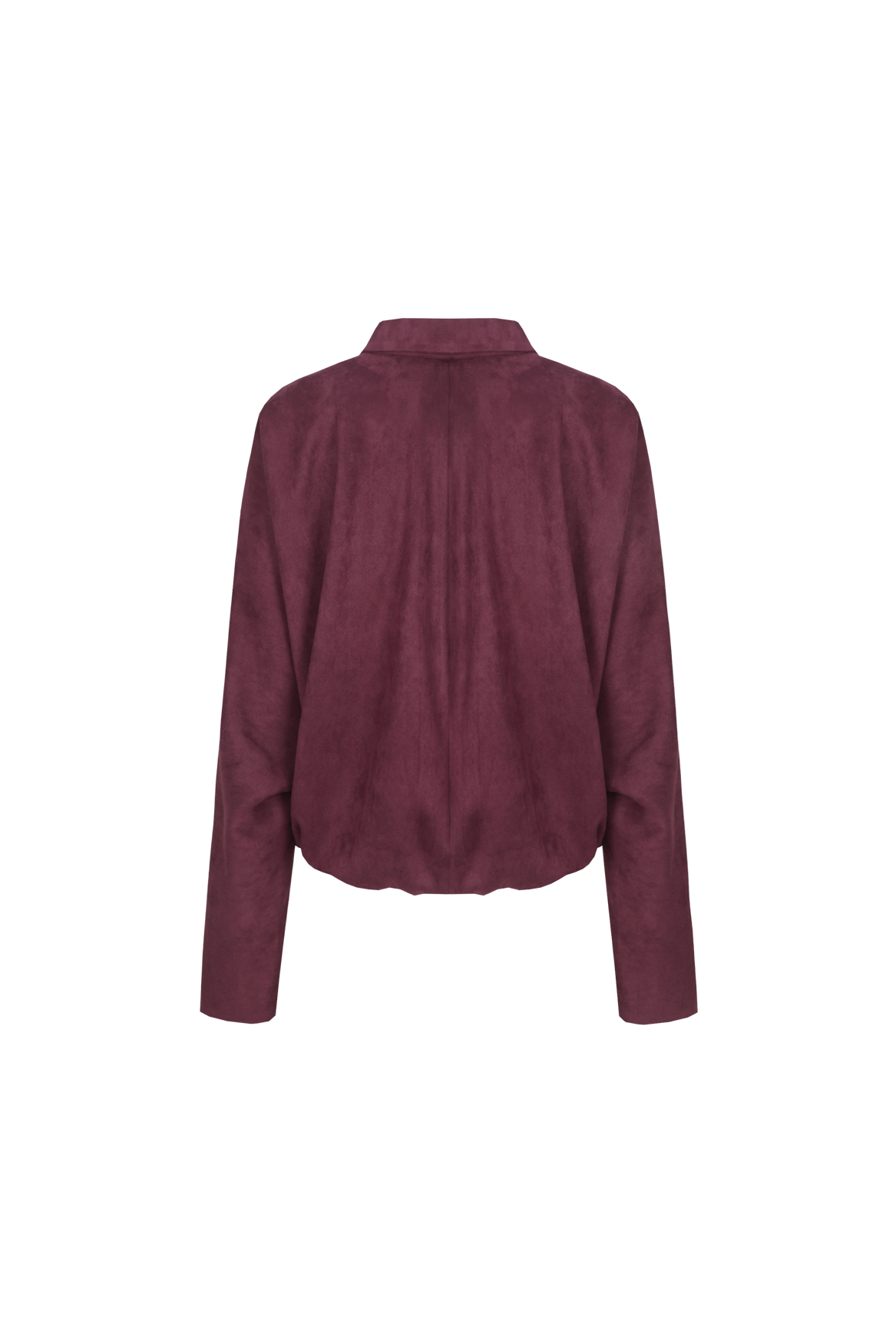 Fluresk suede look jasje bordeaux rood model Ginny jacket mulberry