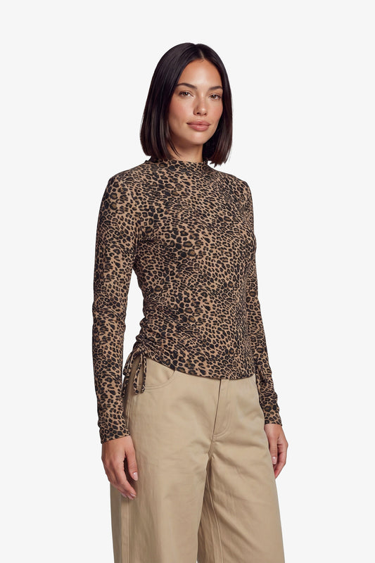 Fluresk longsleeve panterprint model ima top khaki print 26NZF09