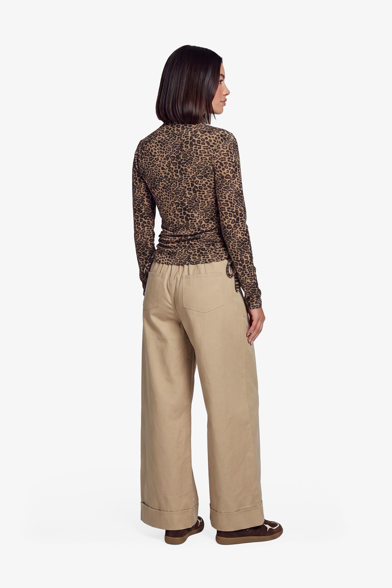 Fluresk longsleeve panterprint model ima top khaki print 26NZF09