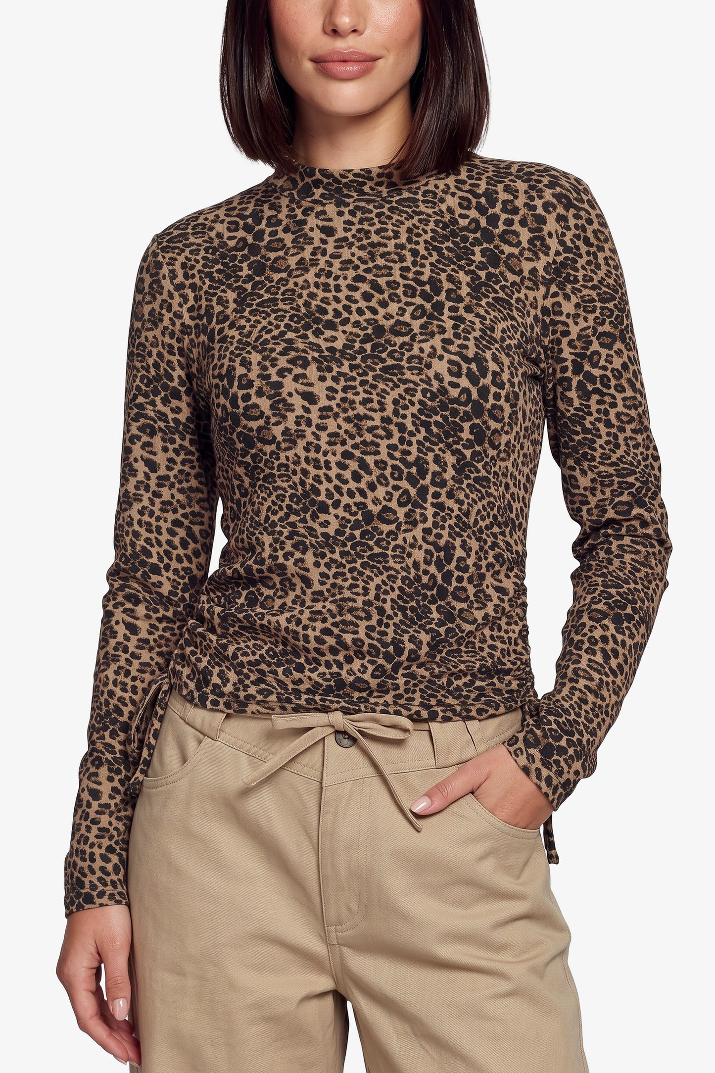 Fluresk longsleeve panterprint model ima top khaki print 26NZF09
