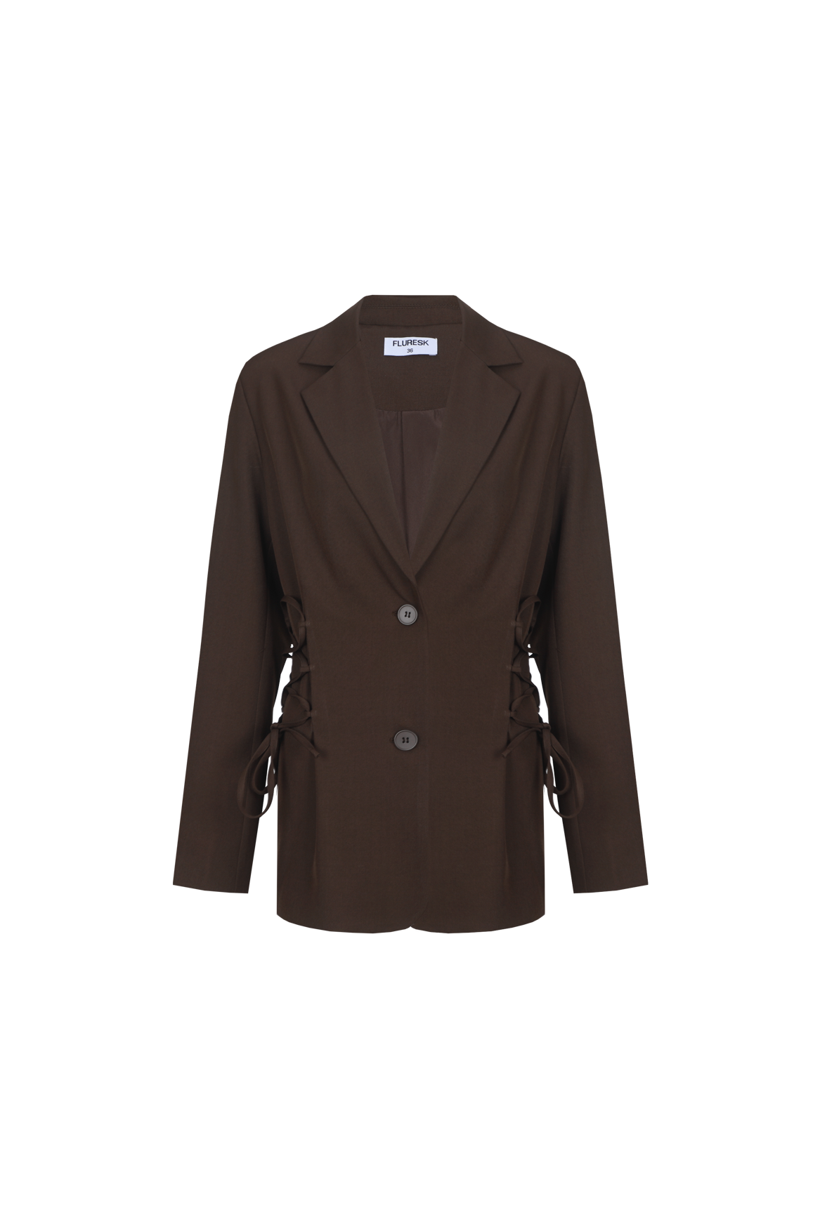Fluresk blazer donker bruin model Feline dark chocolate