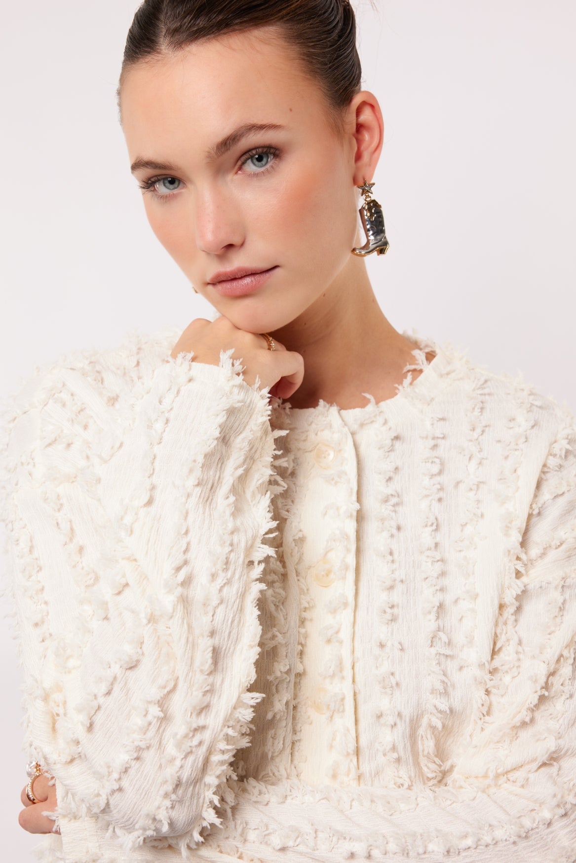 Fluresk offwhite vest blouse model Eowyn top 26VBF08 