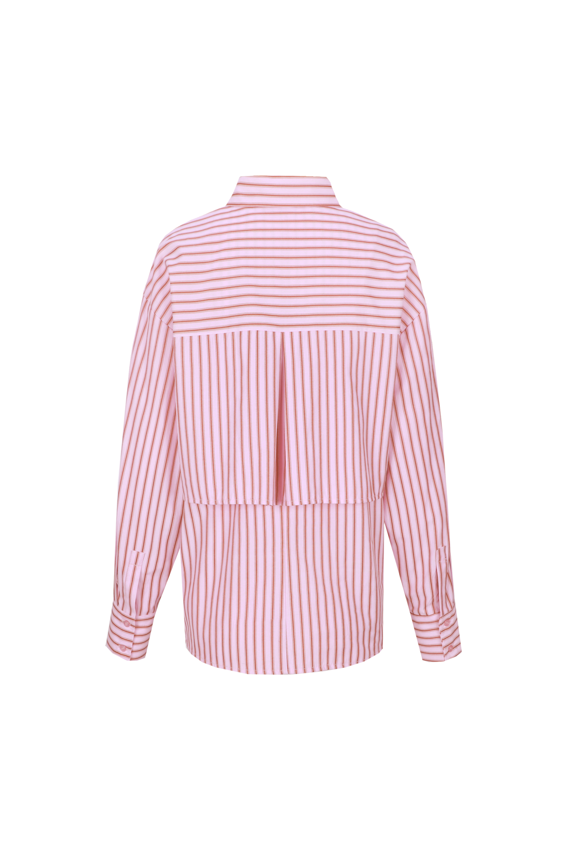 Fluresk blouse roze met bruin gestreept model Kia soft pink