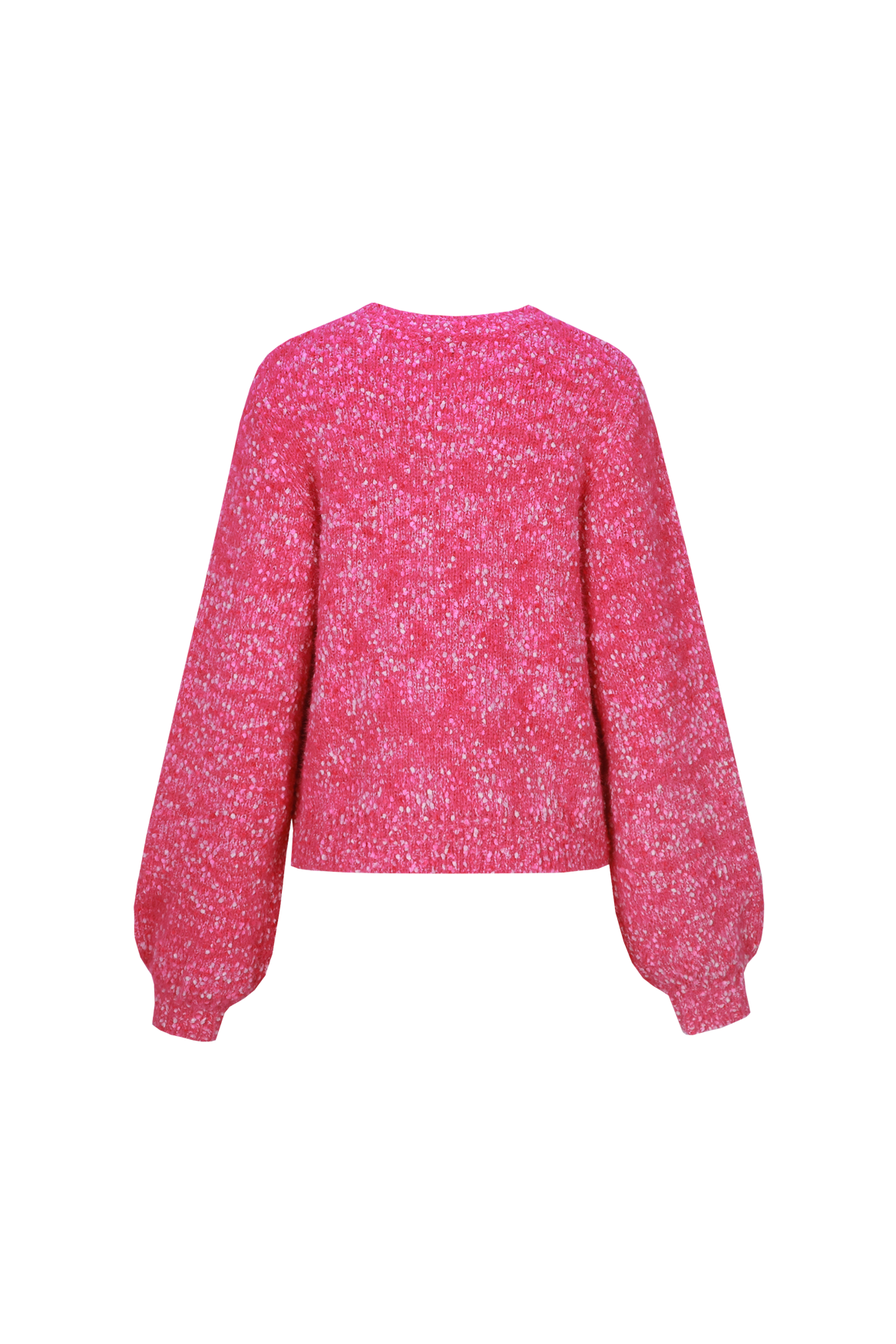 Fluresk vest roze boucle model Brisa knit sweater berry fuchsia