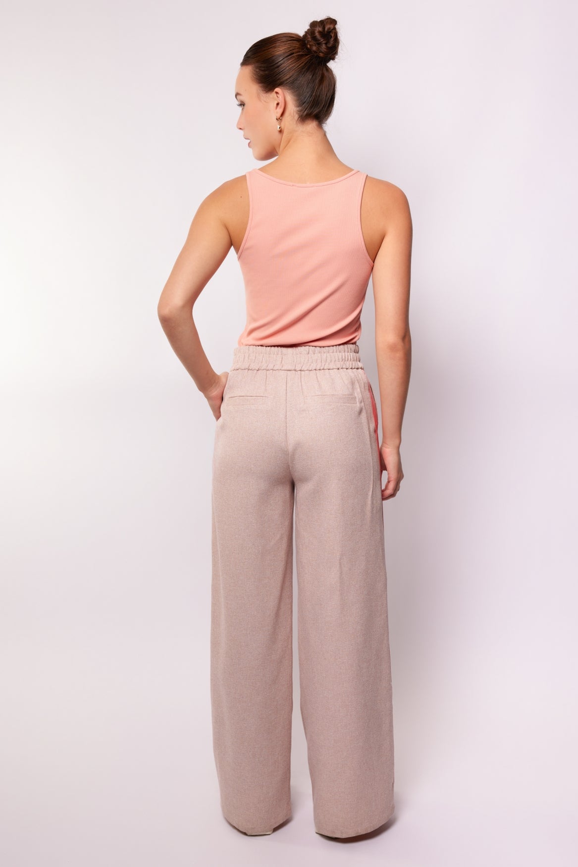 Fluresk broek pastel peach model Nyx pants licht oranje 26VQF28