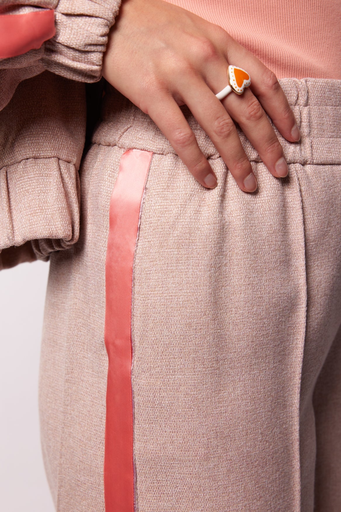 Fluresk broek pastel peach model Nyx pants licht oranje 26VQF28