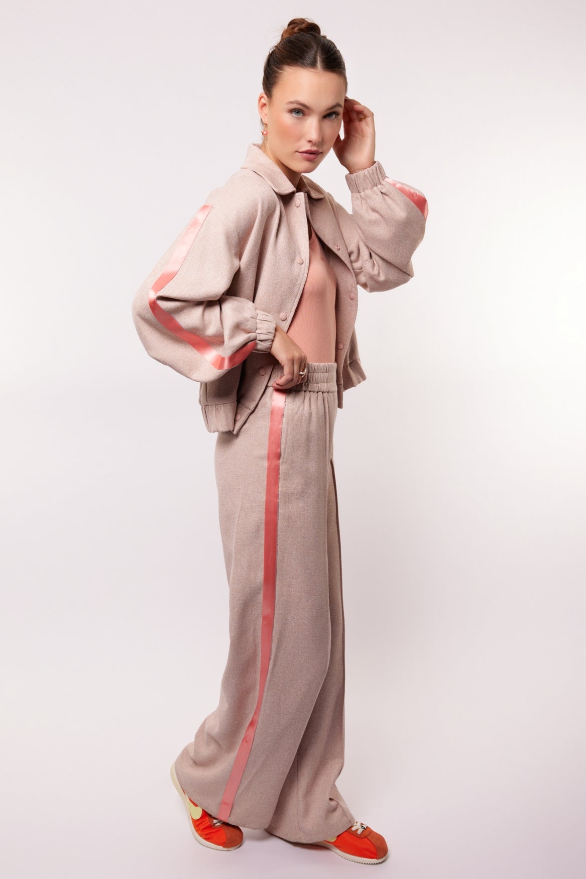 Fluresk broek pastel peach model Nyx pants licht oranje 26VQF28