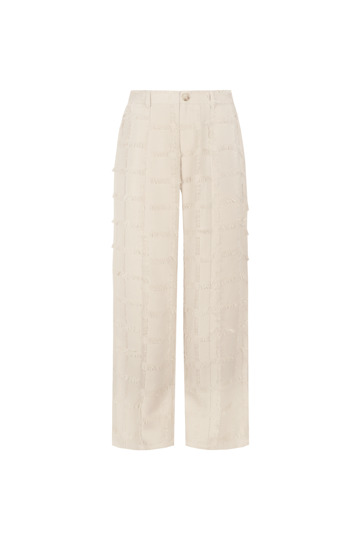Fluresk offwhite broek met Franje Kalina Pants sand