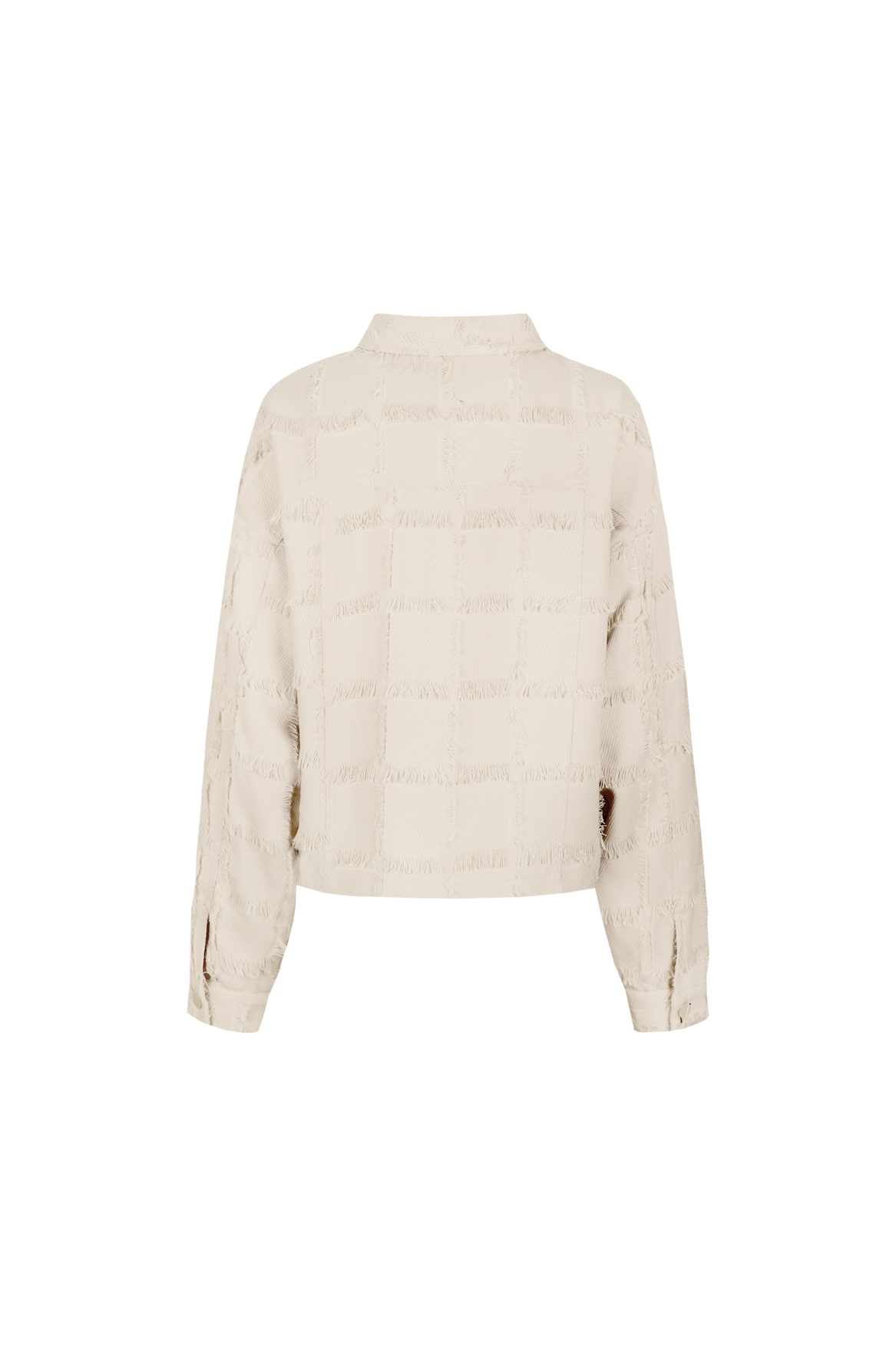 Fluresk blazer jasje offwhite met franje model Camel Jacket sand franje