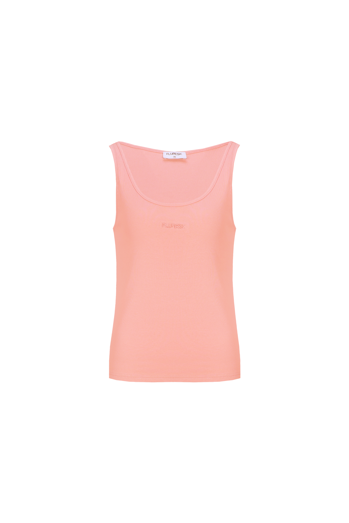 Fluresk top peach oranje daya tanktop pastel 26VZF08
