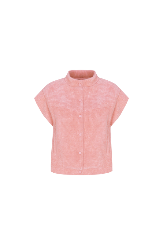 Fluresk gilet oranje peach model Es 26VZF22 pastel