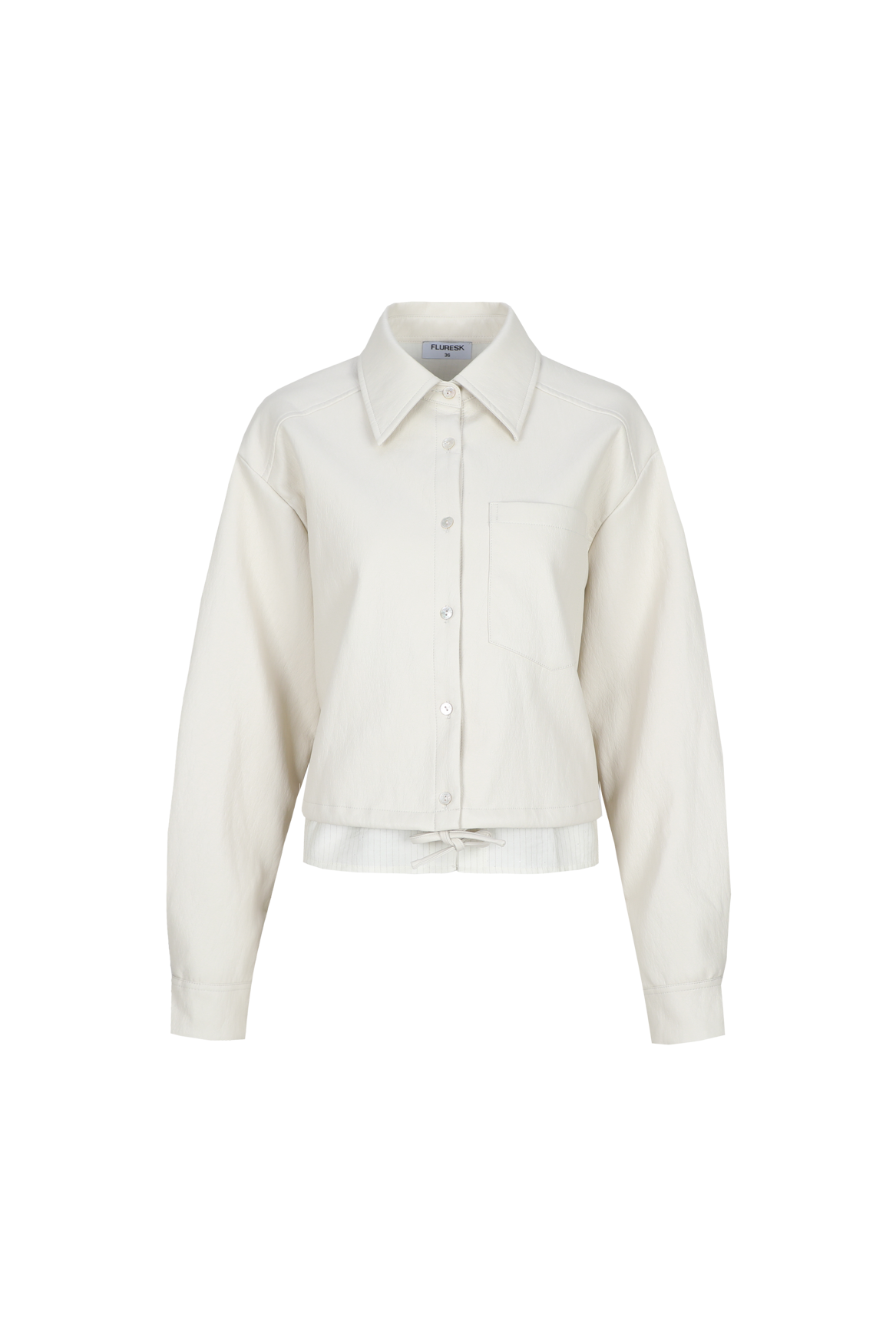 Fluresk blouse jasje kiezel kleur model Hillie jacket wood ash