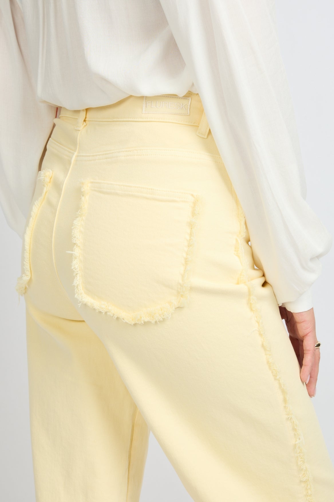 Fluresk jeans geel model Verina pants Vanilla