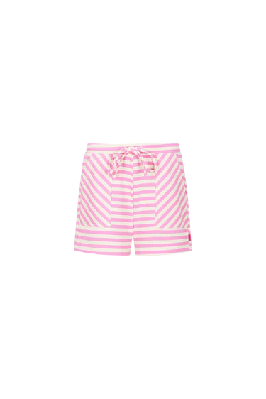 Fluresk korte broek offwhite roze gestreept model Habana lipgloss short
