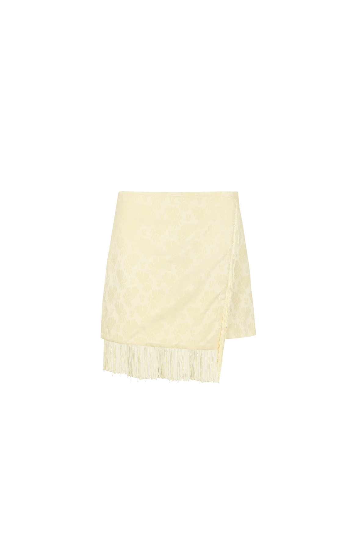 Fluresk skort licht geel met franje model Estrella vanilla