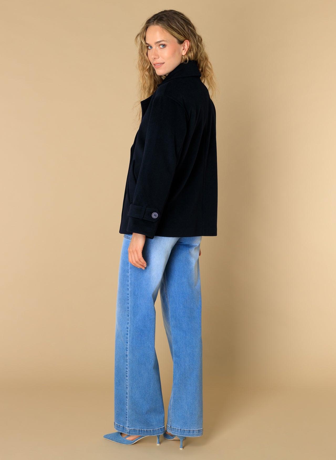 Ivy Beau jas peacoat donker blauw navy model Emmy
