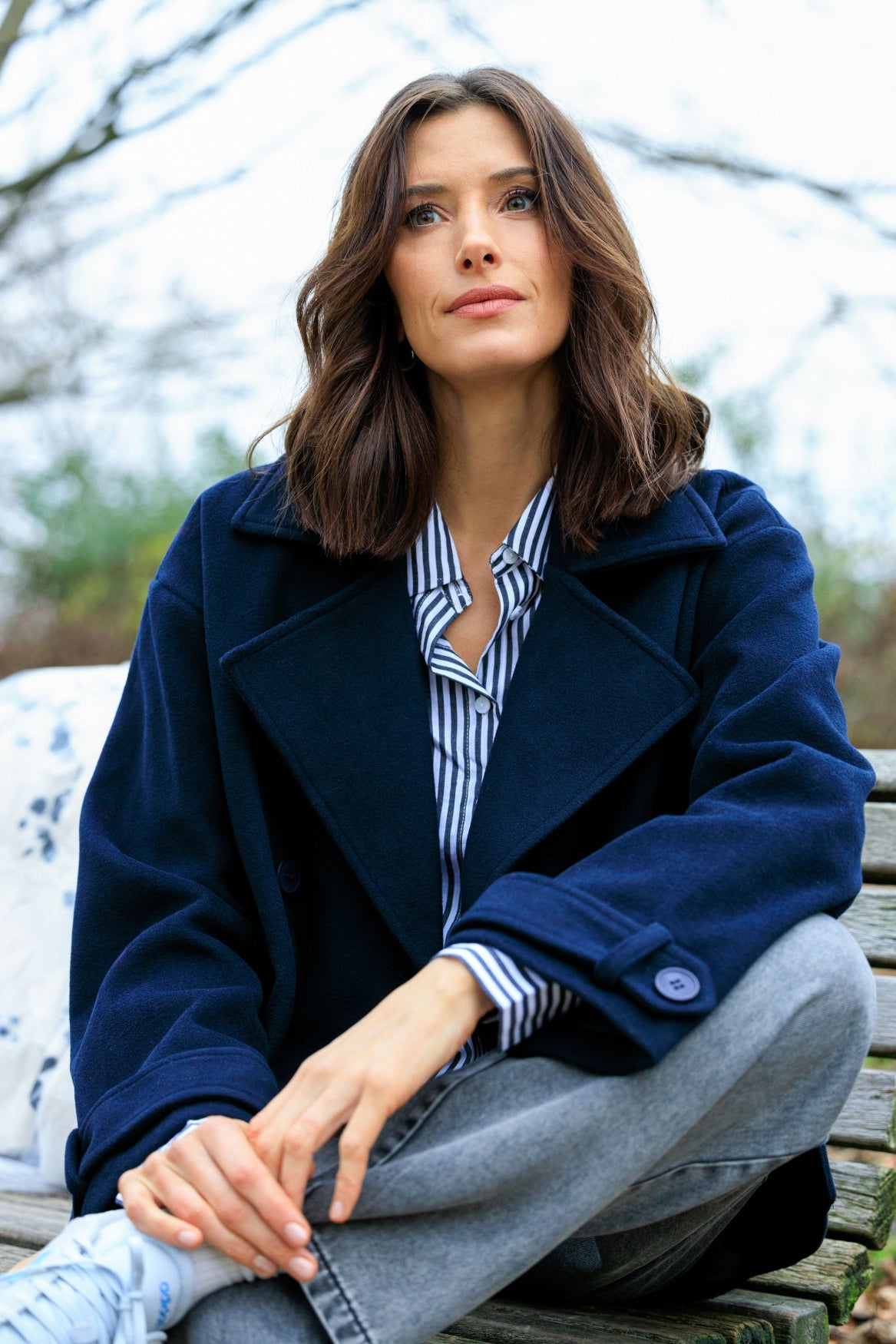 Ivy Beau jas peacoat donker blauw navy model Emmy