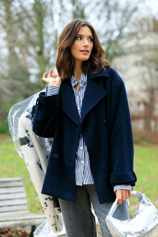 Ivy Beau jas peacoat donker blauw navy model Emmy