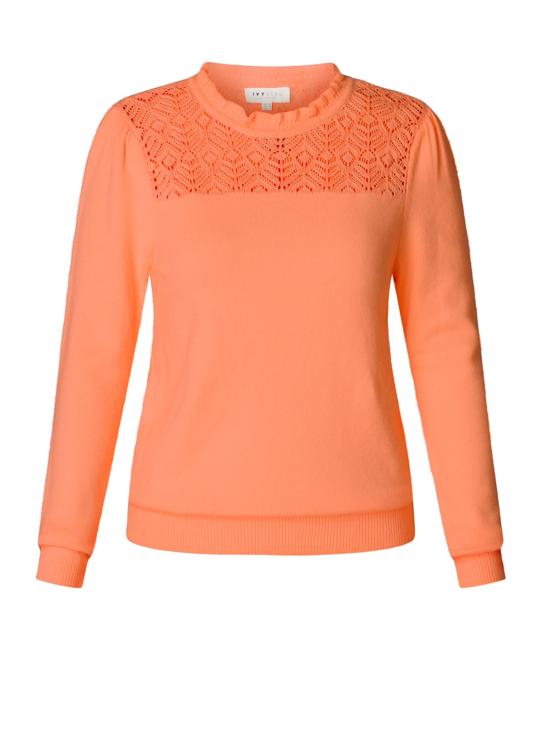 Ivy Beau trui oranje model Rose mandarin  orange