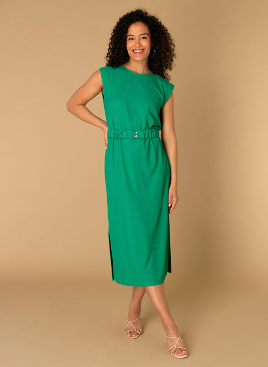Ivy Beau jurk groen model Minou smaragd green